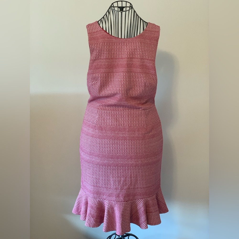 Banana Republic/Size 12 - Red/White Dress. Criss/Cross open back -